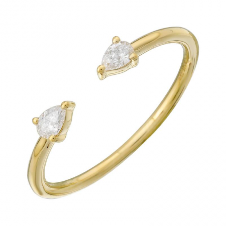 Pear Diamond Opened Ring