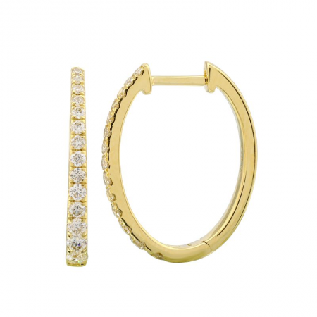 Tapered Diamond Hoops