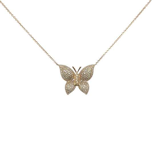 Pave Butterfly Necklace