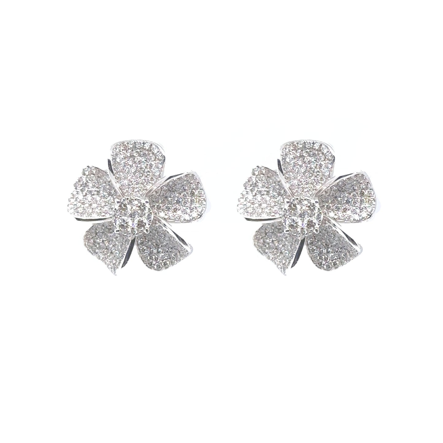 Diamond Cluster flower studs