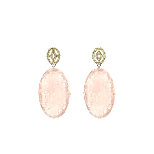 Pink Stone Earrings