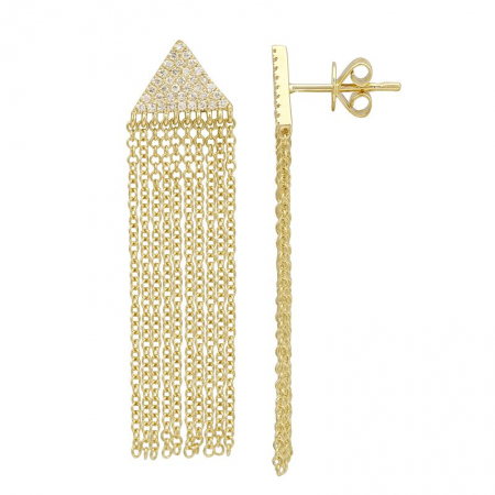 Diamond Tassel Earrings