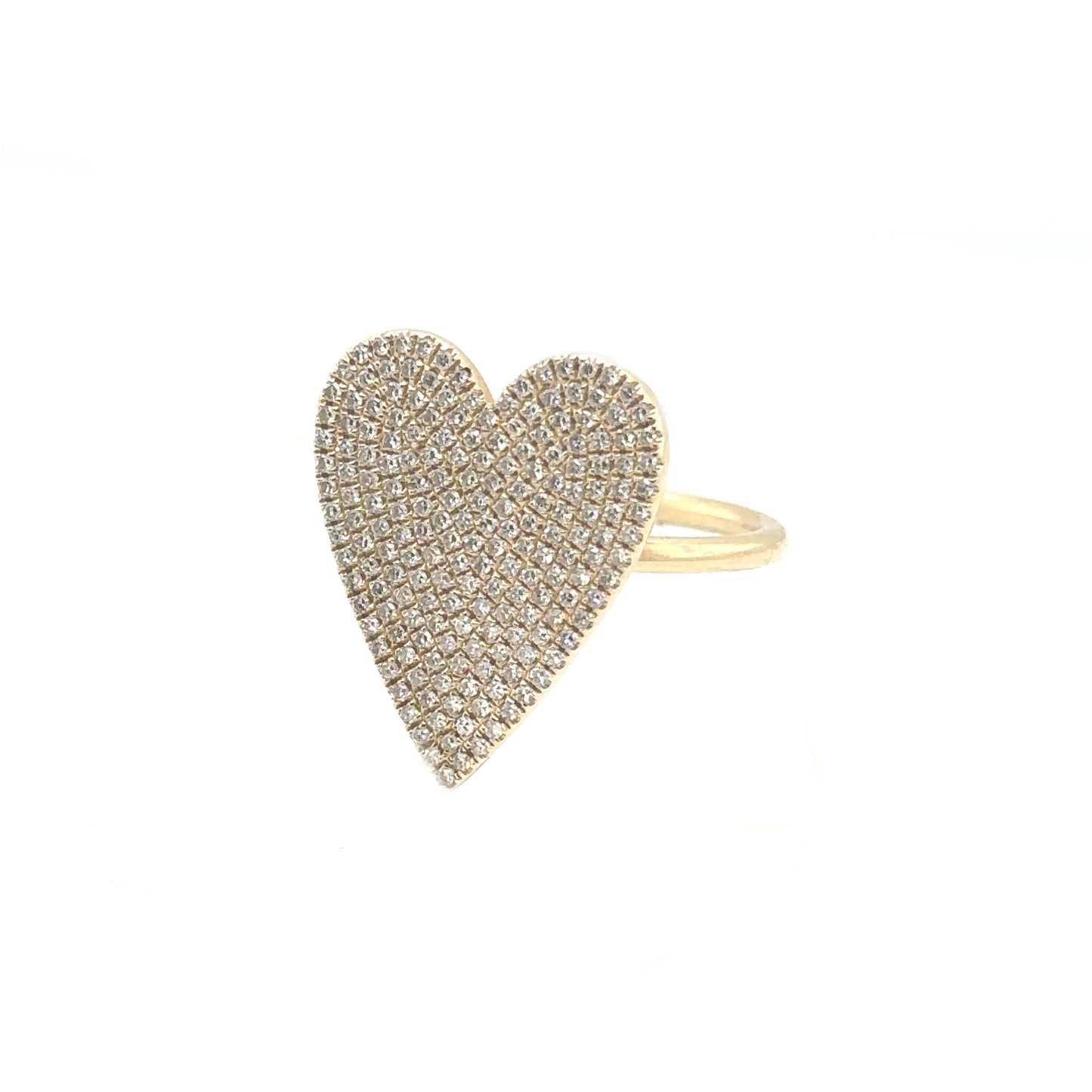 Heart Shape Diamond Pave Ring