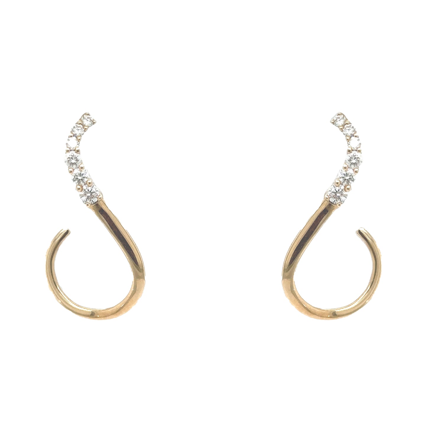 Diamond Swirl Earrings