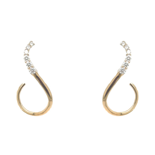 Diamond Swirl Earrings