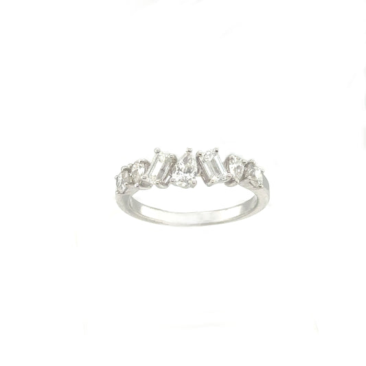 Multi-Shape Diamond Half Eternity Band