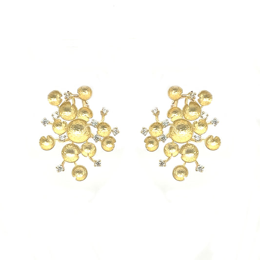 Matte Diamond Floral Studs