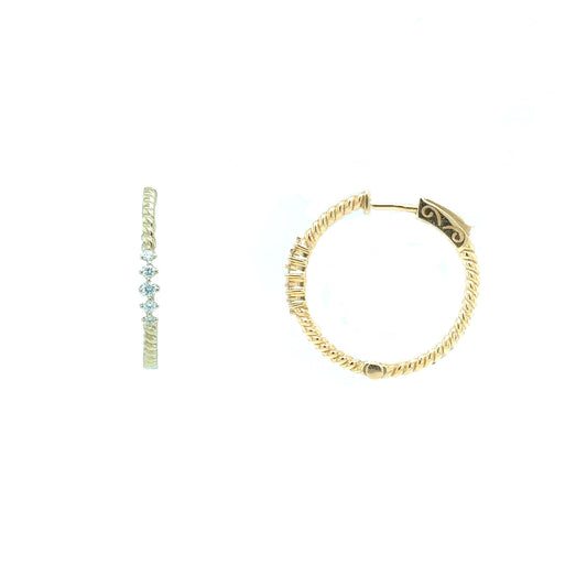 Twisted Diamond Hoops