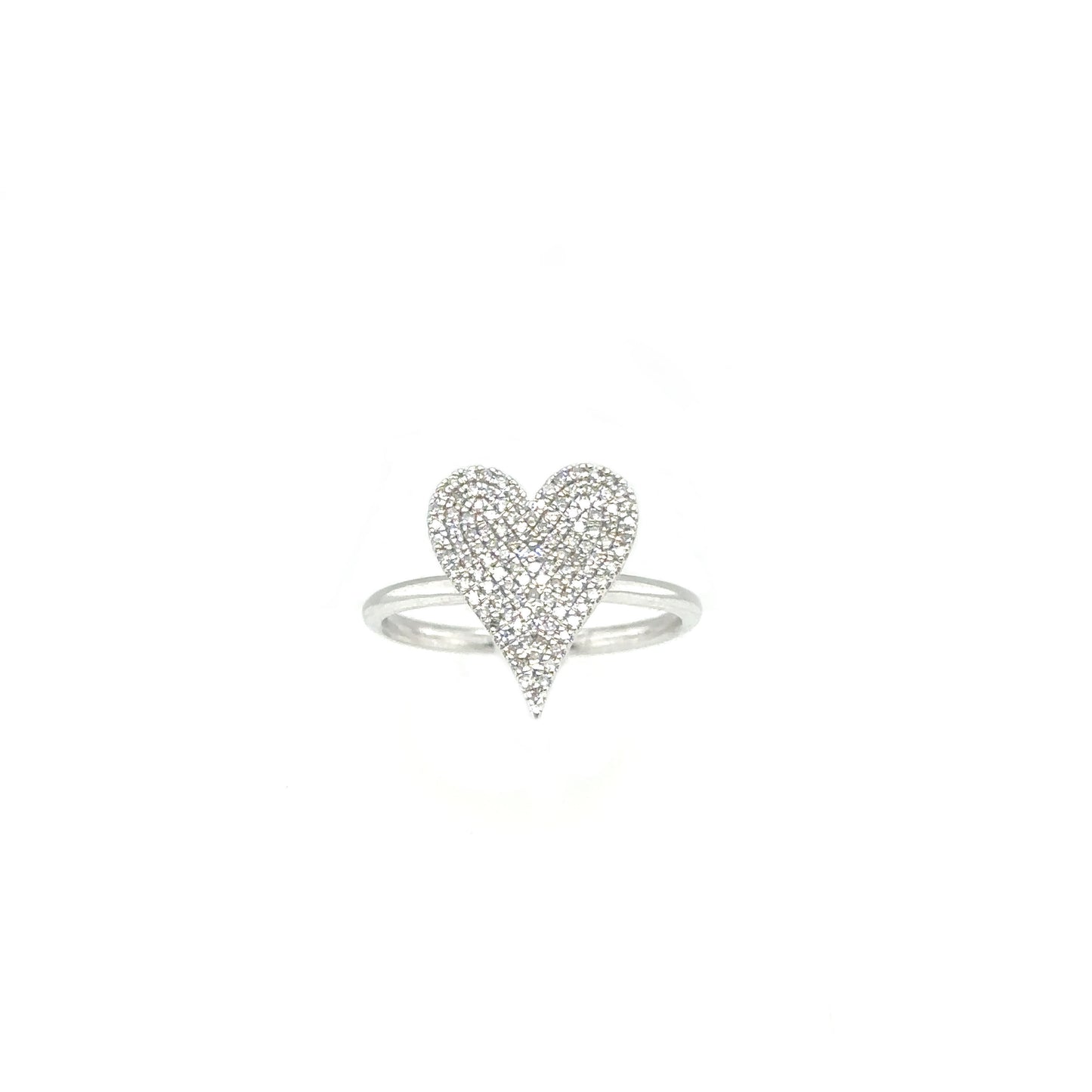 Diamond Cluster Heart Ring