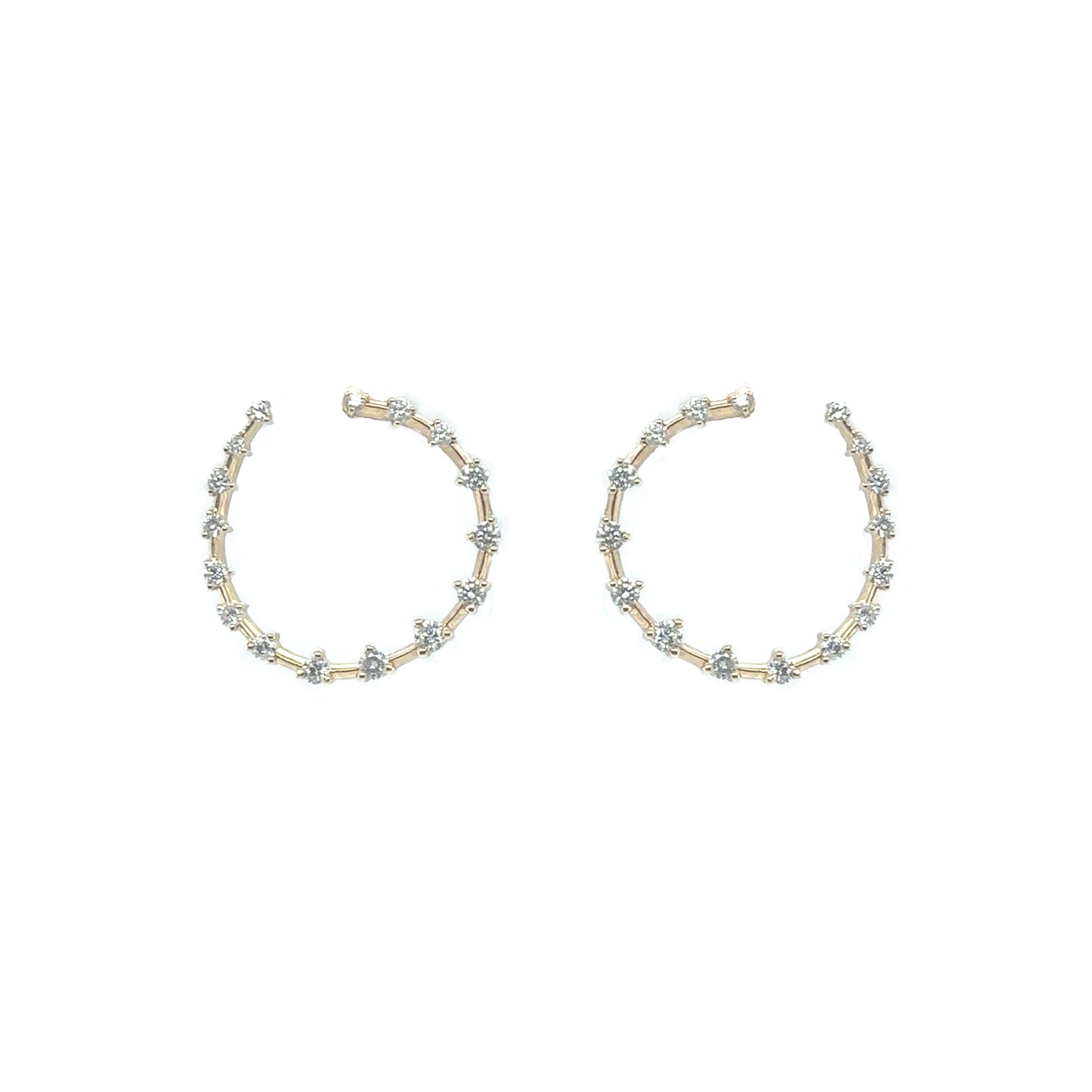 Diamond Circle Earrings