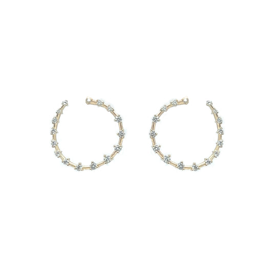 Diamond Circle Earrings