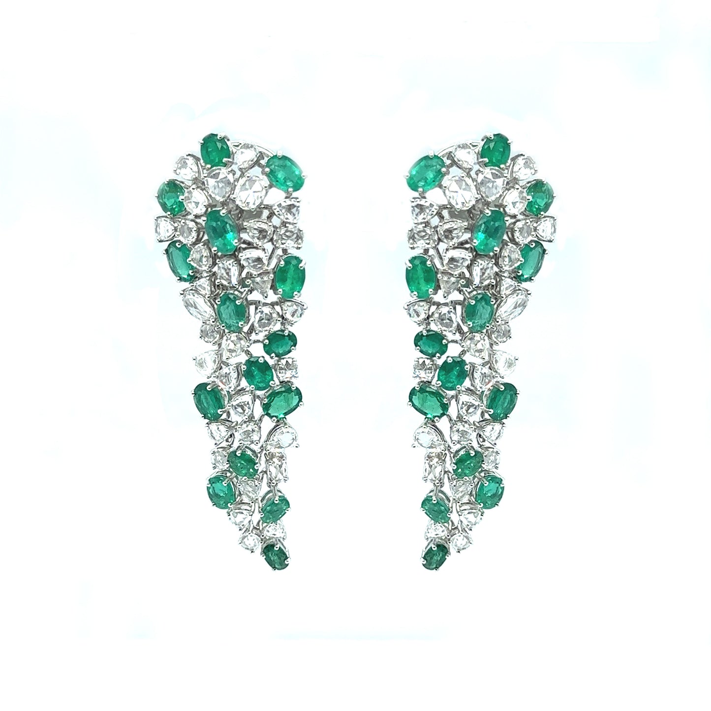 Diamond and Emerald statement earrings