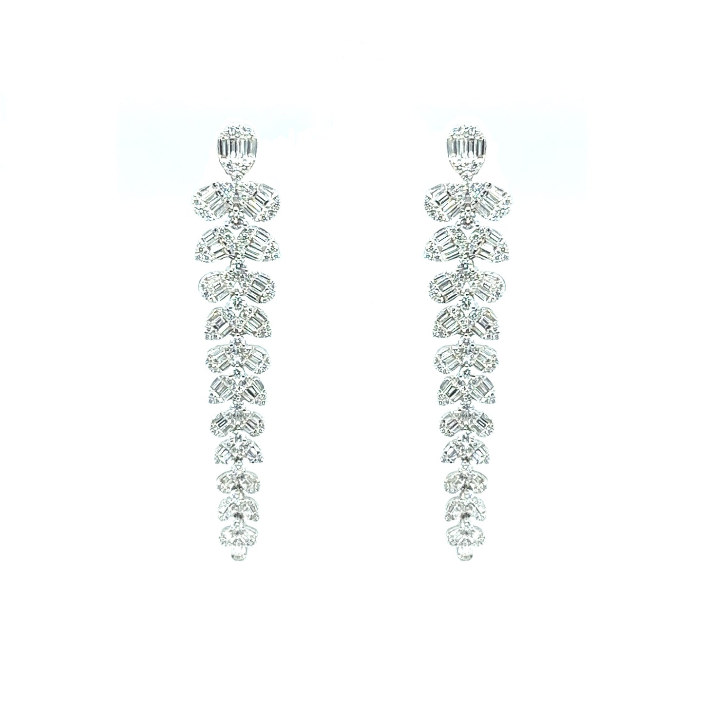 Diamond Cluster Hanging earrings