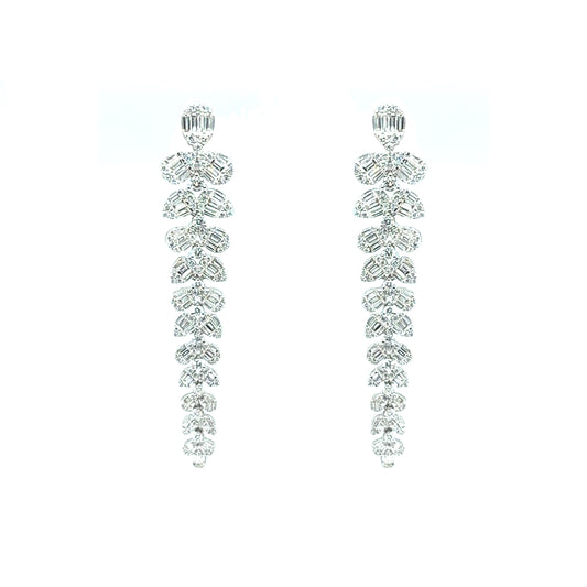 Diamond Cluster Hanging earrings