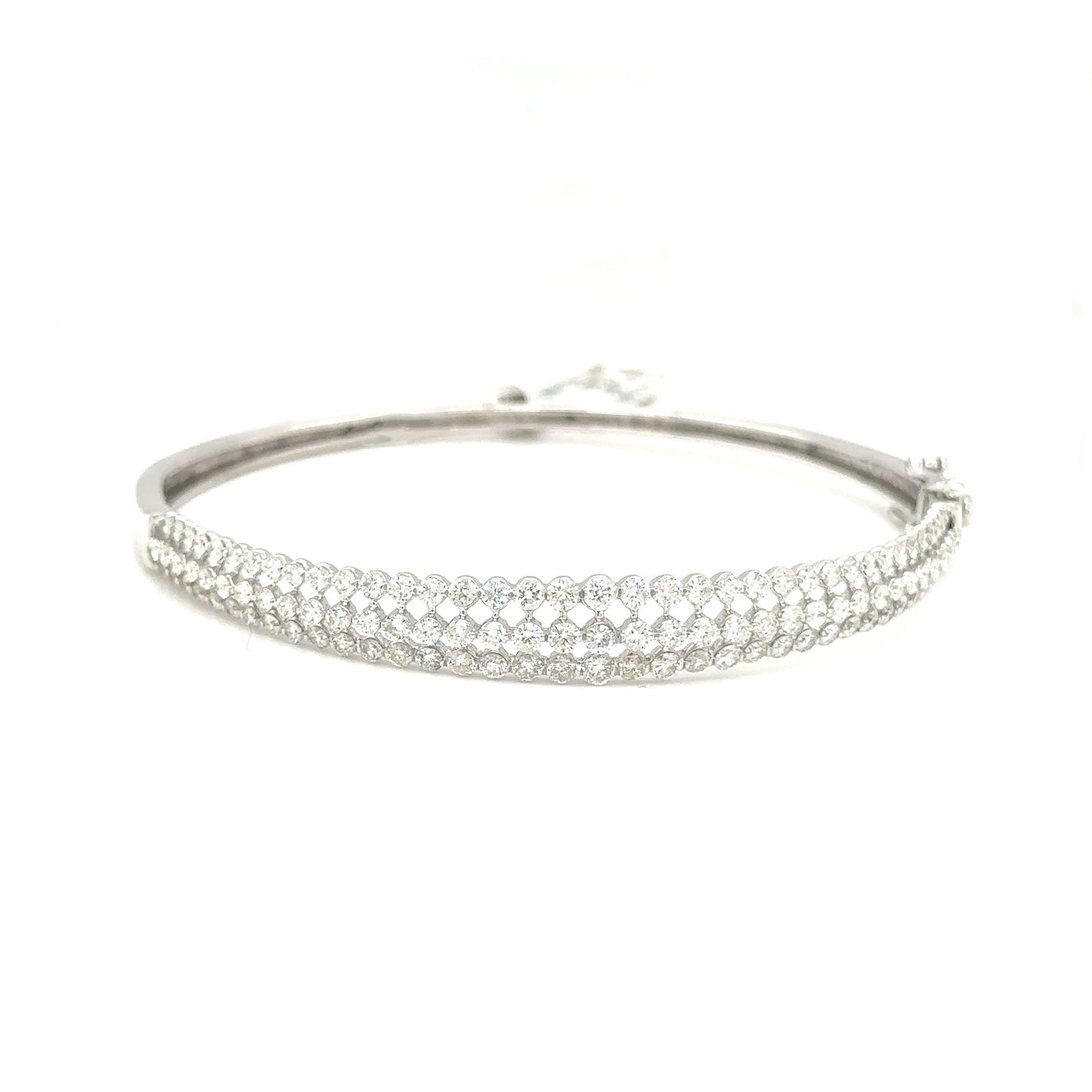 3 Row Diamond Bangle