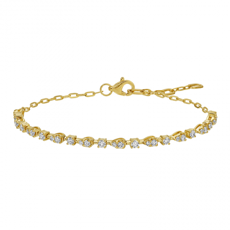 Pear and Round Diamond Bracelet