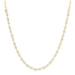 Yellow Gold station diamond chain necklace