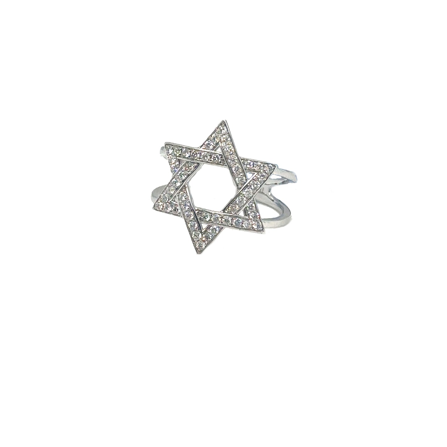 Diamond Star Of David Ring