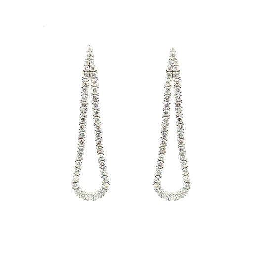 Hanging teardrop Diamond Earrings