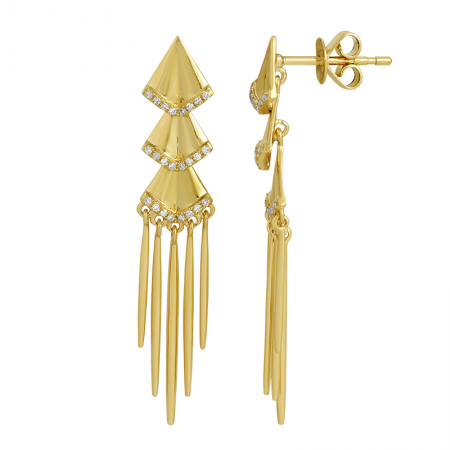 Diamond Tassel Earrings