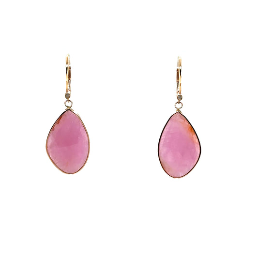 Ruby and Diamond Teardrop Earrings