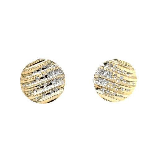 Circle Wave Diamond Studs
