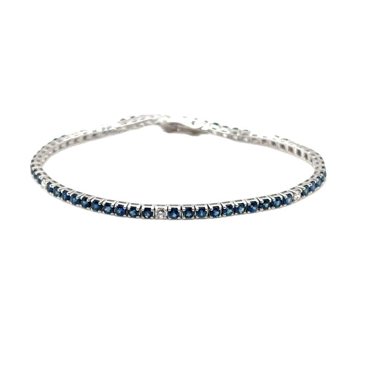 Sapphire and Diamond Tennis Bracelet