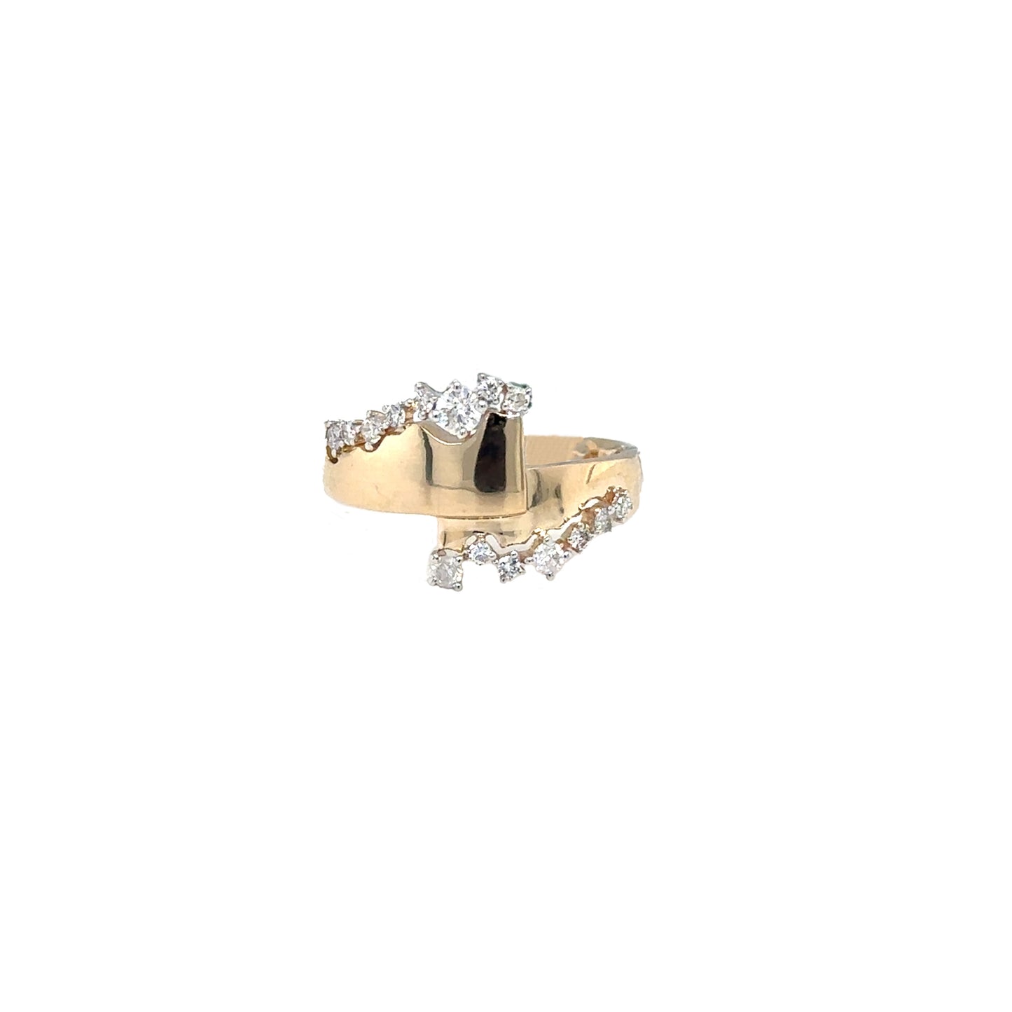 Thick Wrap Ring with Scattered Diamonds