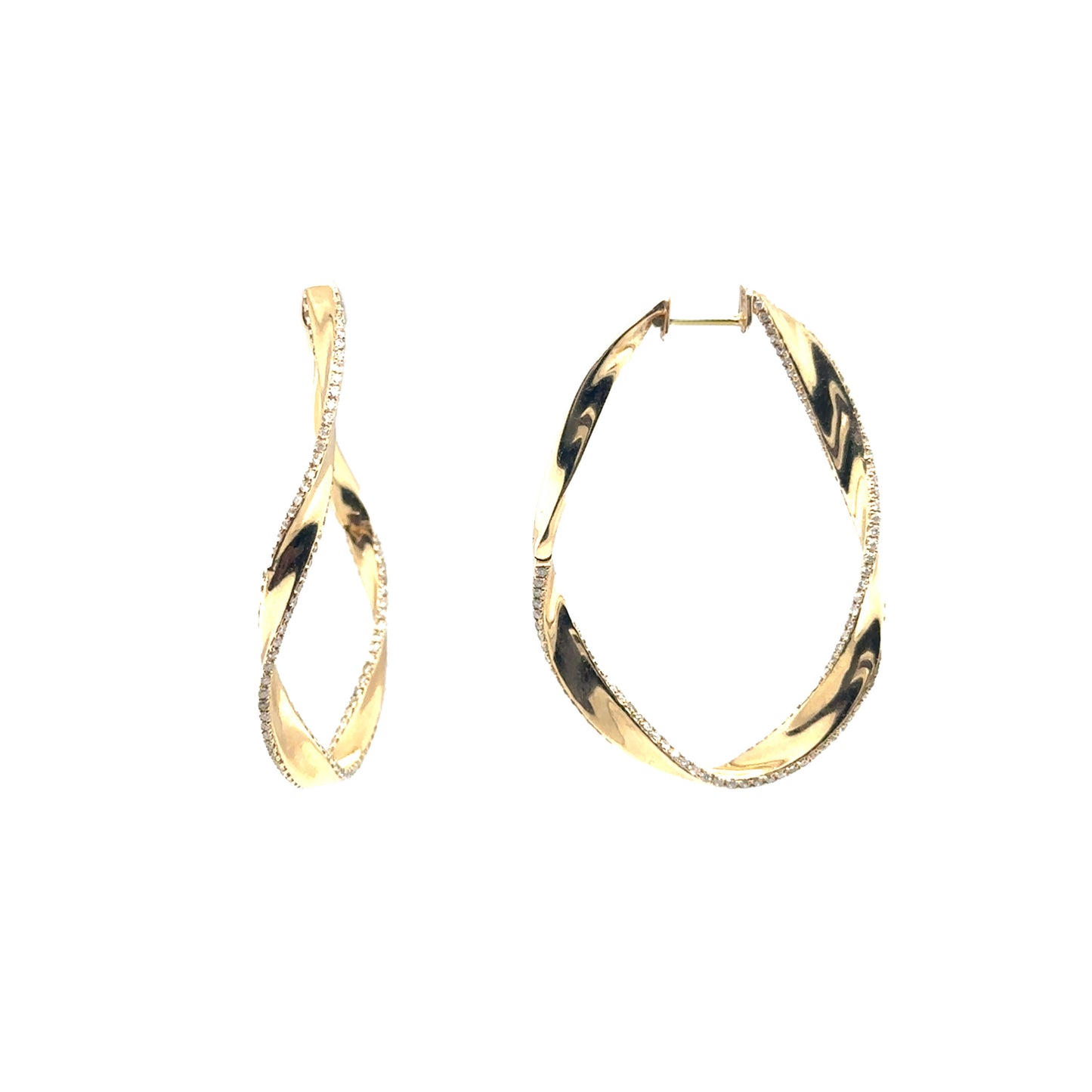 Twisted Diamond Hoops