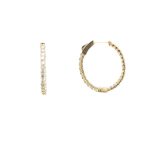 Oval Diamond Hoops 1.6 Tcw