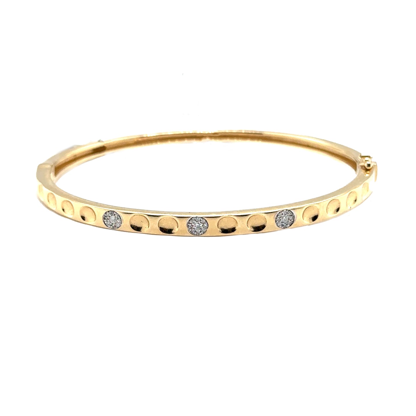 Textured Diamond Bangle