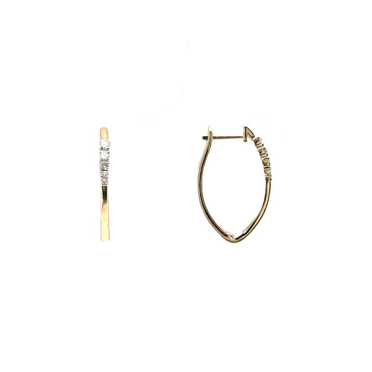 Half Diamond Oval Hoops