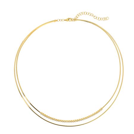 Double Omega Diamond Necklace