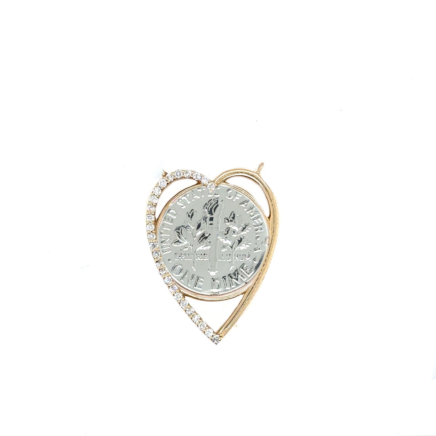 Diamond Heart Dime Setting