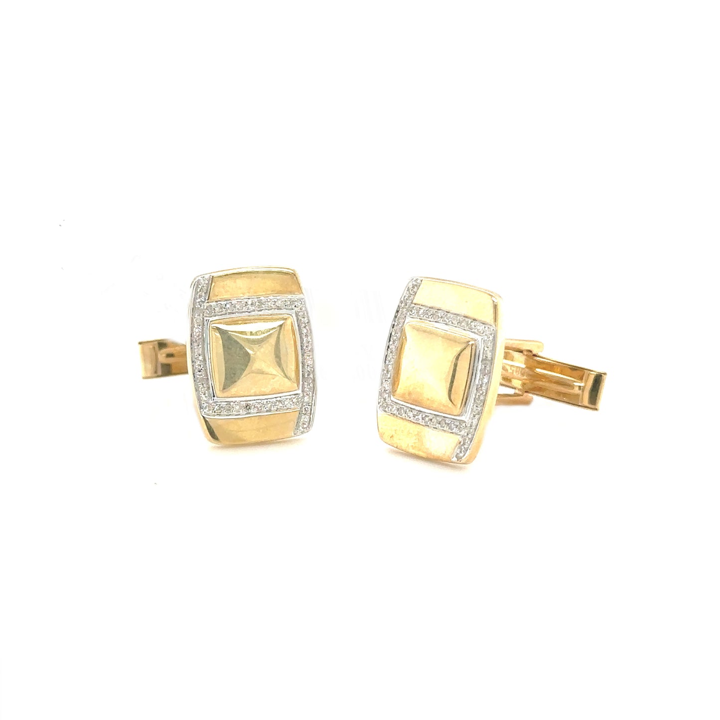 Rectangle Diamond Cufflinks