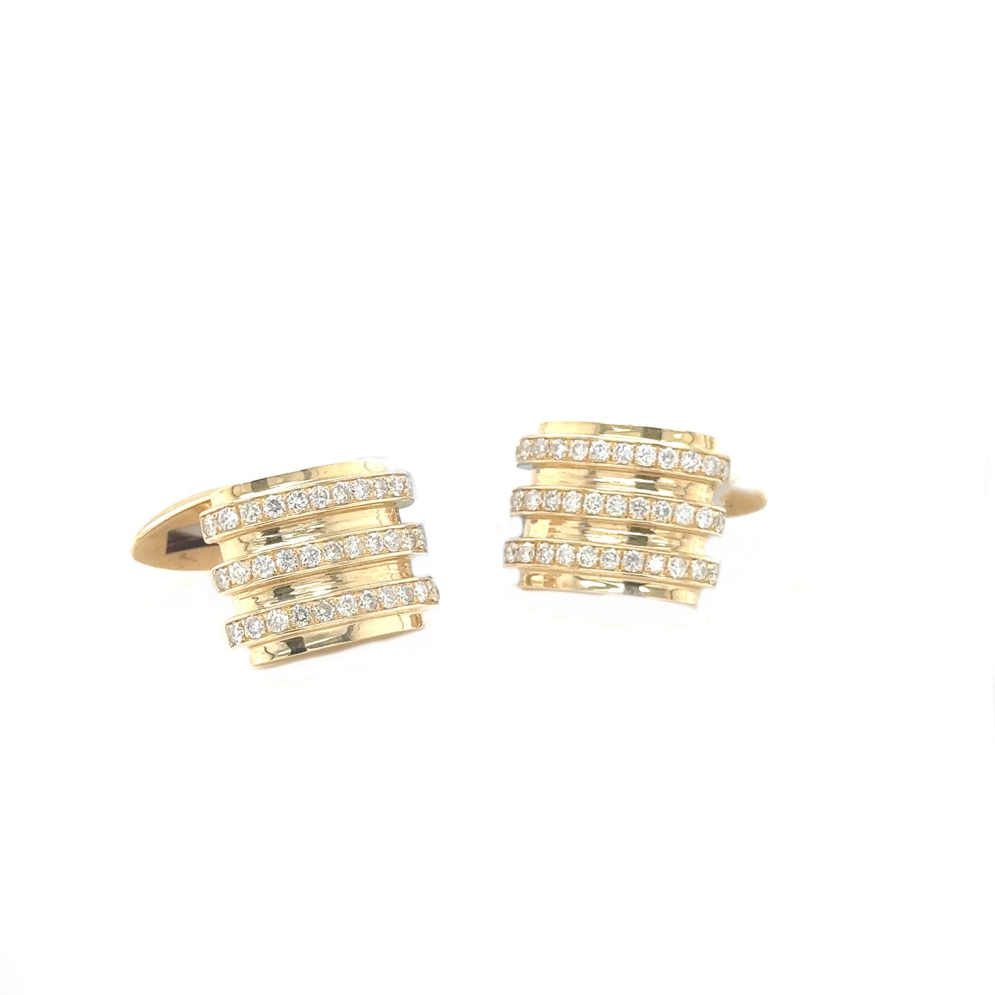 Diamond 3 Row Cufflinks