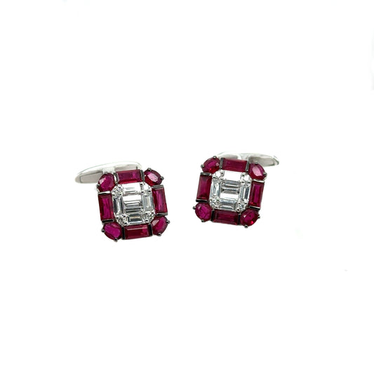 Ruby and Diamond Cufflinks