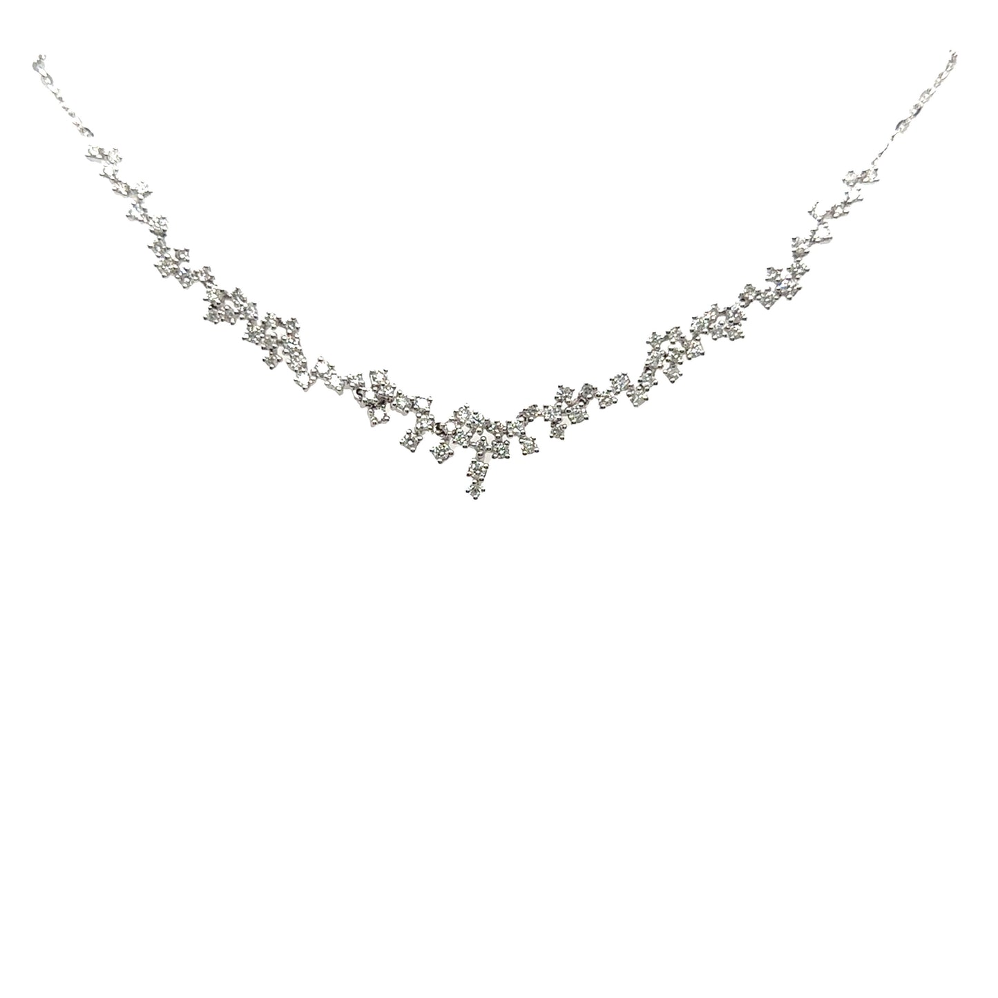 Scattered Diamond Wreath Necklace