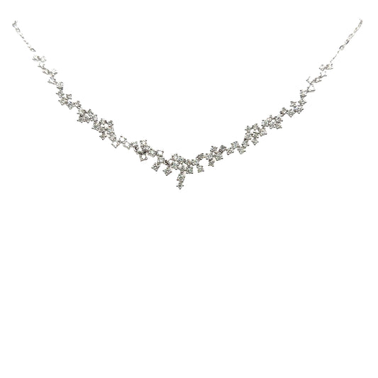 Scattered Diamond Wreath Necklace