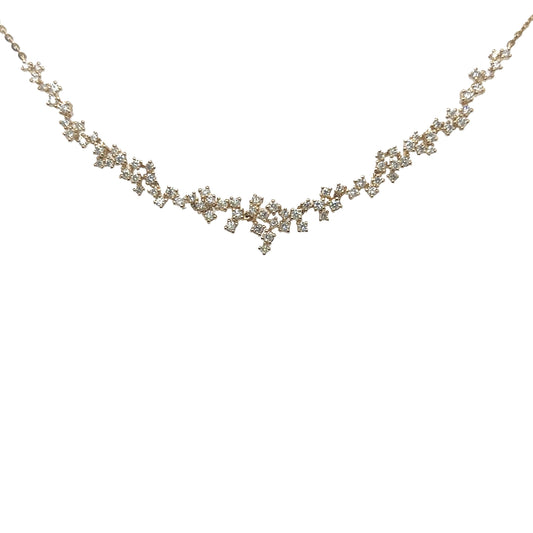 Scattered Diamond Wreath Necklace