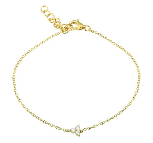 Yellow Gold Diamond Trio Bracelet