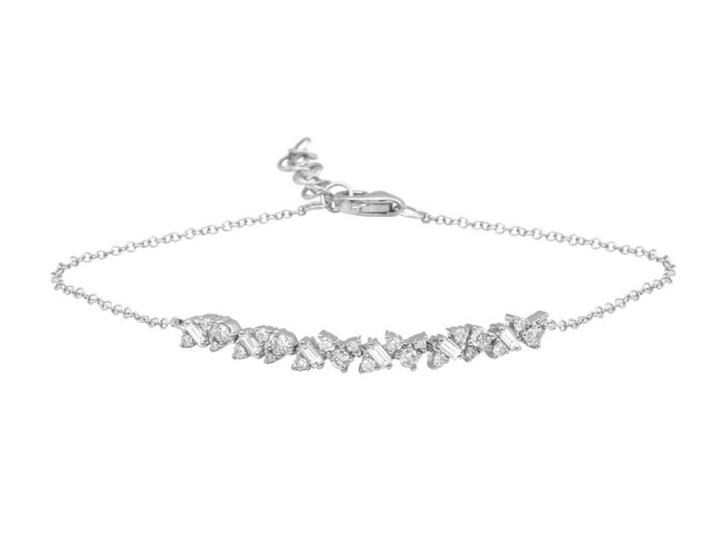 Multi Shaped Illusion Diamond Chain Bracelet