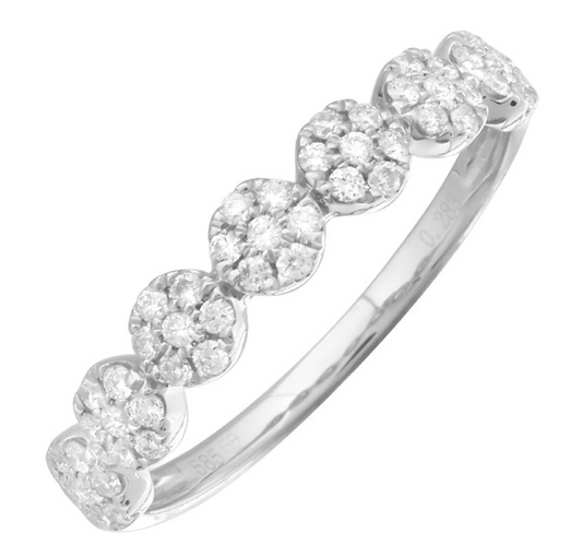 White Gold Diamond Cluster Ring