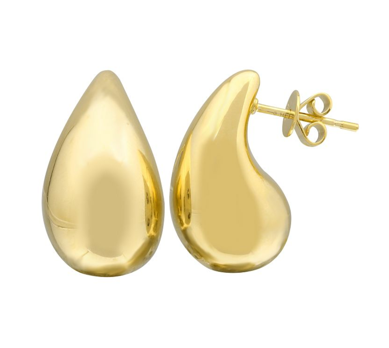 Yellow Gold Pear Shape Drop Earrings