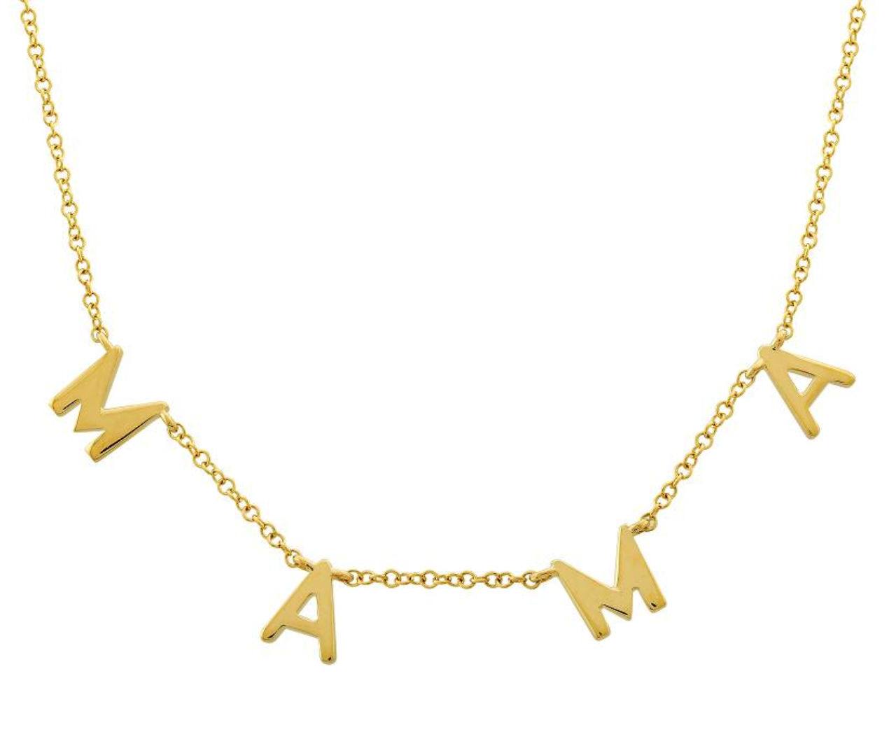 Yellow Gold Mama Necklace