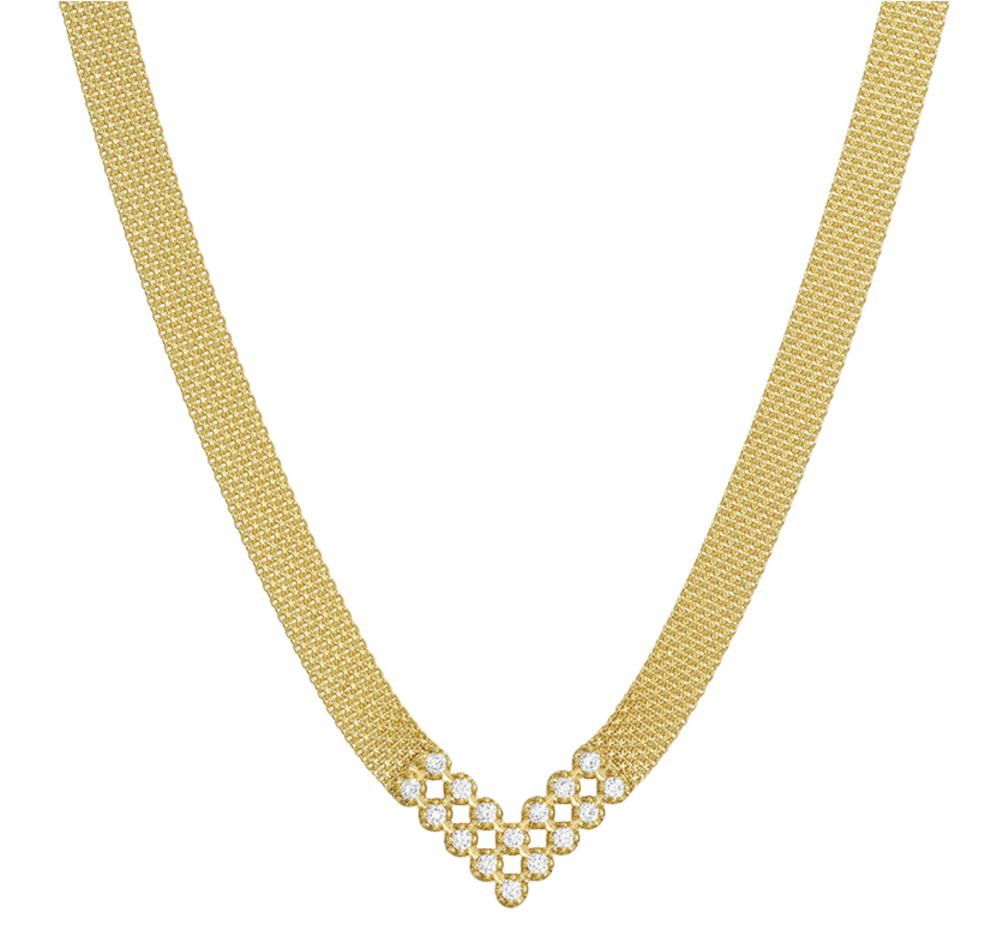 Mesh Chain Diamond Necklace