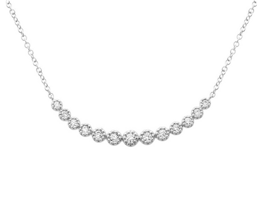 Diamond Curved Bar Necklace