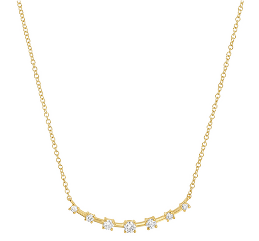 Graduating Diamond Bar Necklace