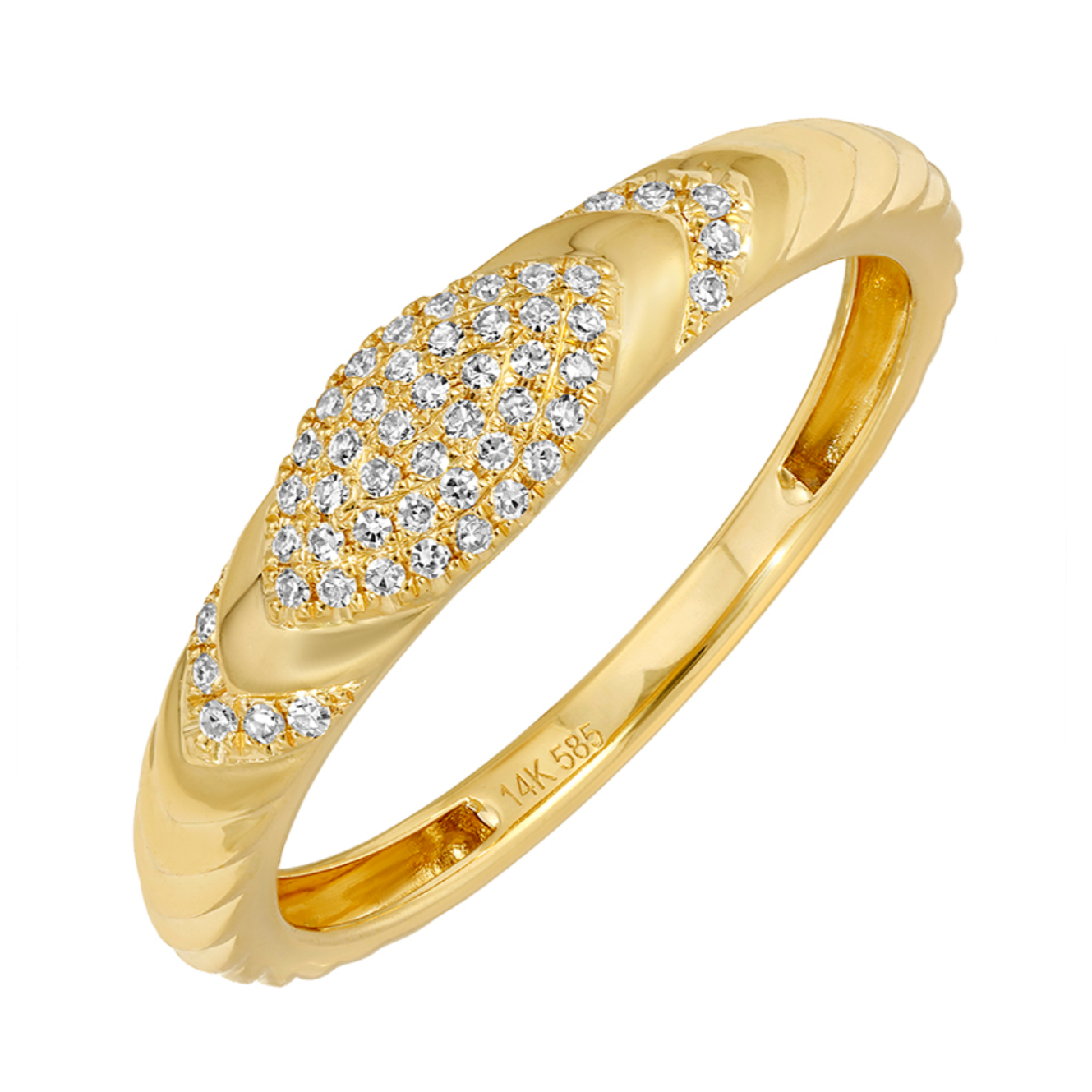 Marquee Shape Scatter Diamond Ring