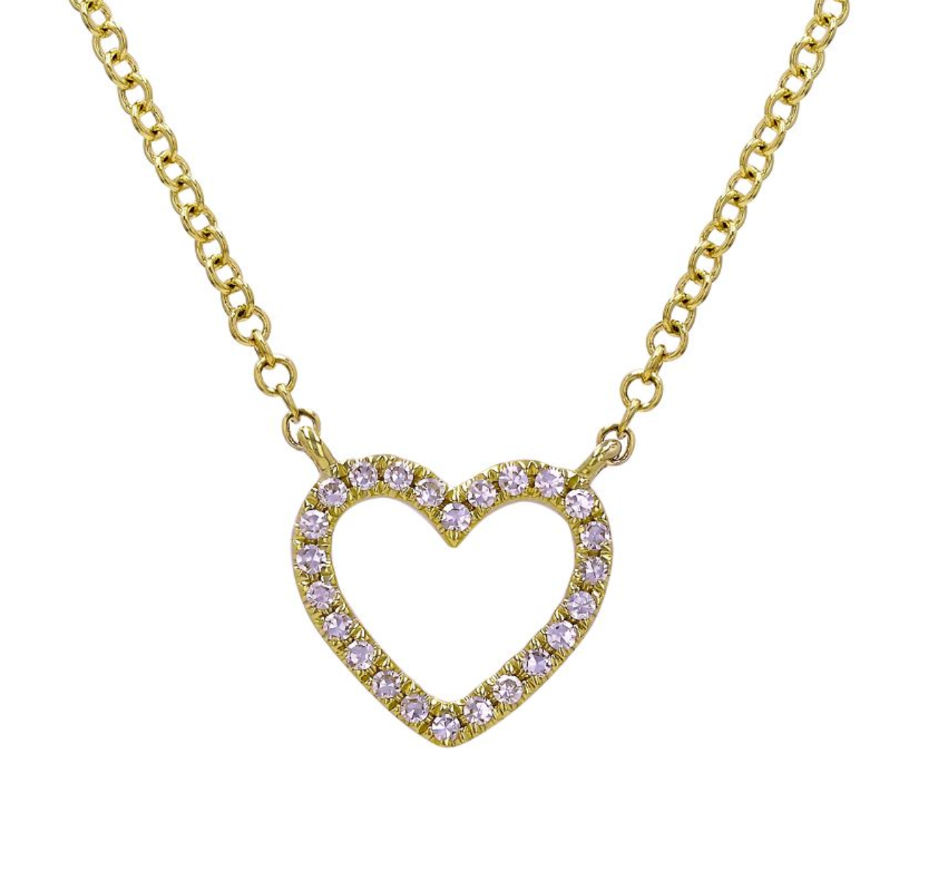 Open Heart Diamond Necklace